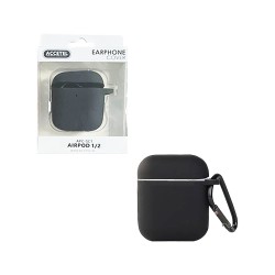 Silicone Case For Airpods 1/Airpods 2 Black Silicone Case For Airpods 1/Airpods 2 Black